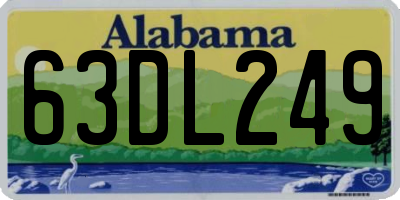 AL license plate 63DL249
