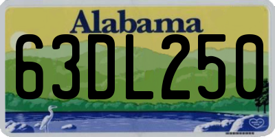 AL license plate 63DL250