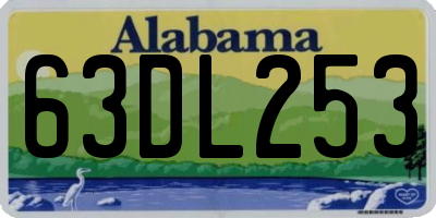 AL license plate 63DL253