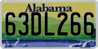 AL license plate 63DL266