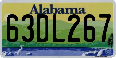 AL license plate 63DL267