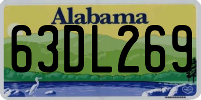 AL license plate 63DL269