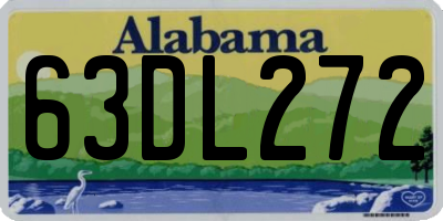 AL license plate 63DL272