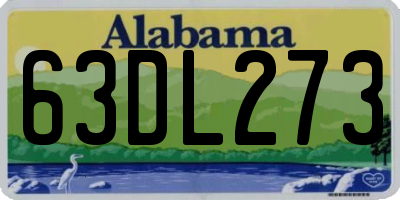 AL license plate 63DL273