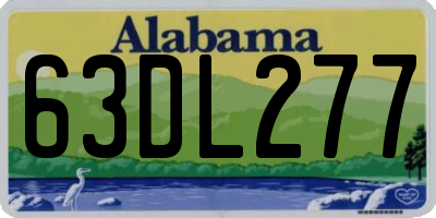 AL license plate 63DL277