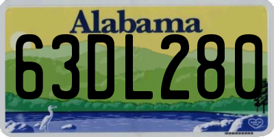 AL license plate 63DL280
