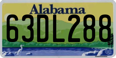 AL license plate 63DL288