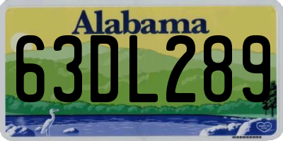 AL license plate 63DL289