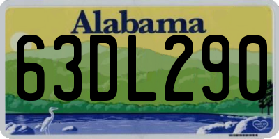 AL license plate 63DL290