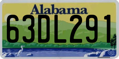 AL license plate 63DL291