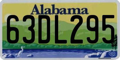 AL license plate 63DL295