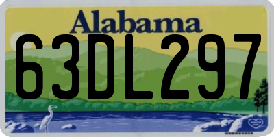 AL license plate 63DL297