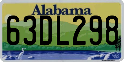 AL license plate 63DL298