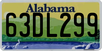 AL license plate 63DL299