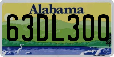 AL license plate 63DL300