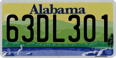 AL license plate 63DL301