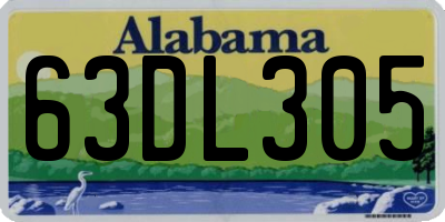 AL license plate 63DL305