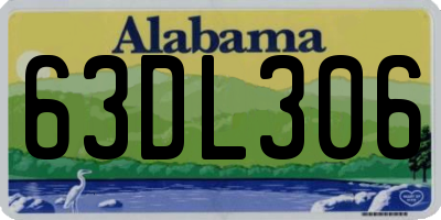 AL license plate 63DL306