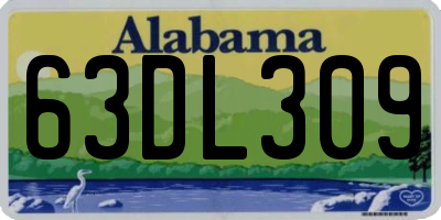 AL license plate 63DL309