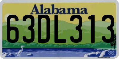 AL license plate 63DL313