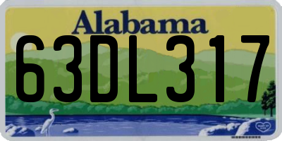 AL license plate 63DL317