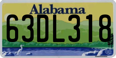 AL license plate 63DL318