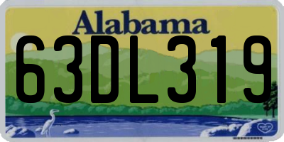 AL license plate 63DL319