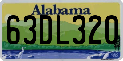 AL license plate 63DL320