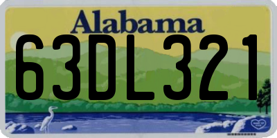 AL license plate 63DL321