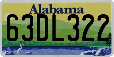AL license plate 63DL322