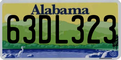 AL license plate 63DL323