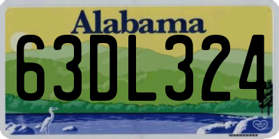 AL license plate 63DL324