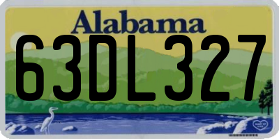 AL license plate 63DL327