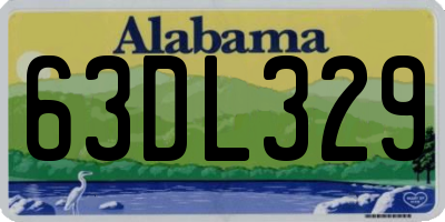 AL license plate 63DL329