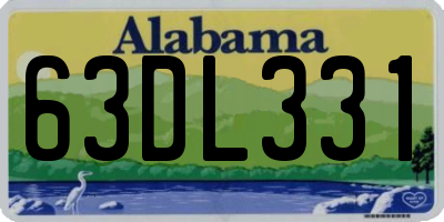AL license plate 63DL331