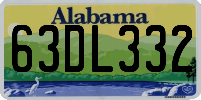 AL license plate 63DL332