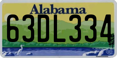 AL license plate 63DL334