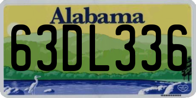 AL license plate 63DL336