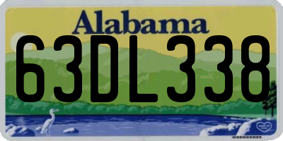AL license plate 63DL338