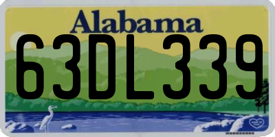 AL license plate 63DL339