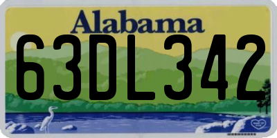 AL license plate 63DL342
