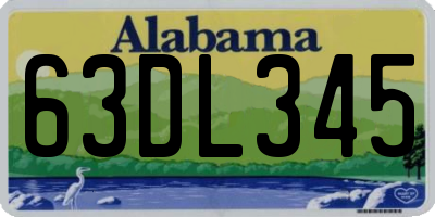 AL license plate 63DL345