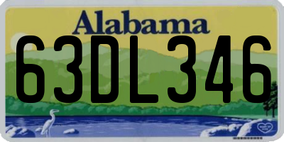 AL license plate 63DL346
