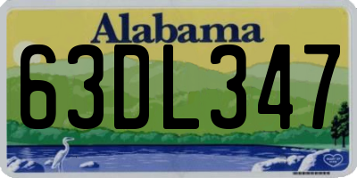 AL license plate 63DL347