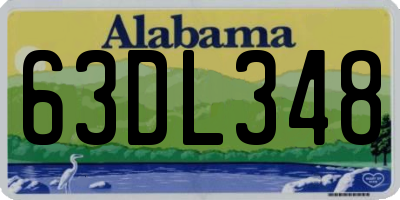 AL license plate 63DL348