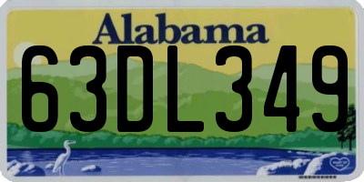 AL license plate 63DL349