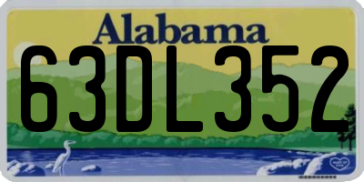 AL license plate 63DL352
