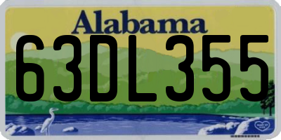 AL license plate 63DL355