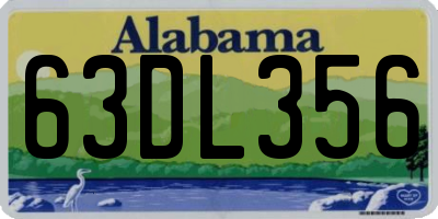 AL license plate 63DL356