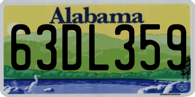 AL license plate 63DL359